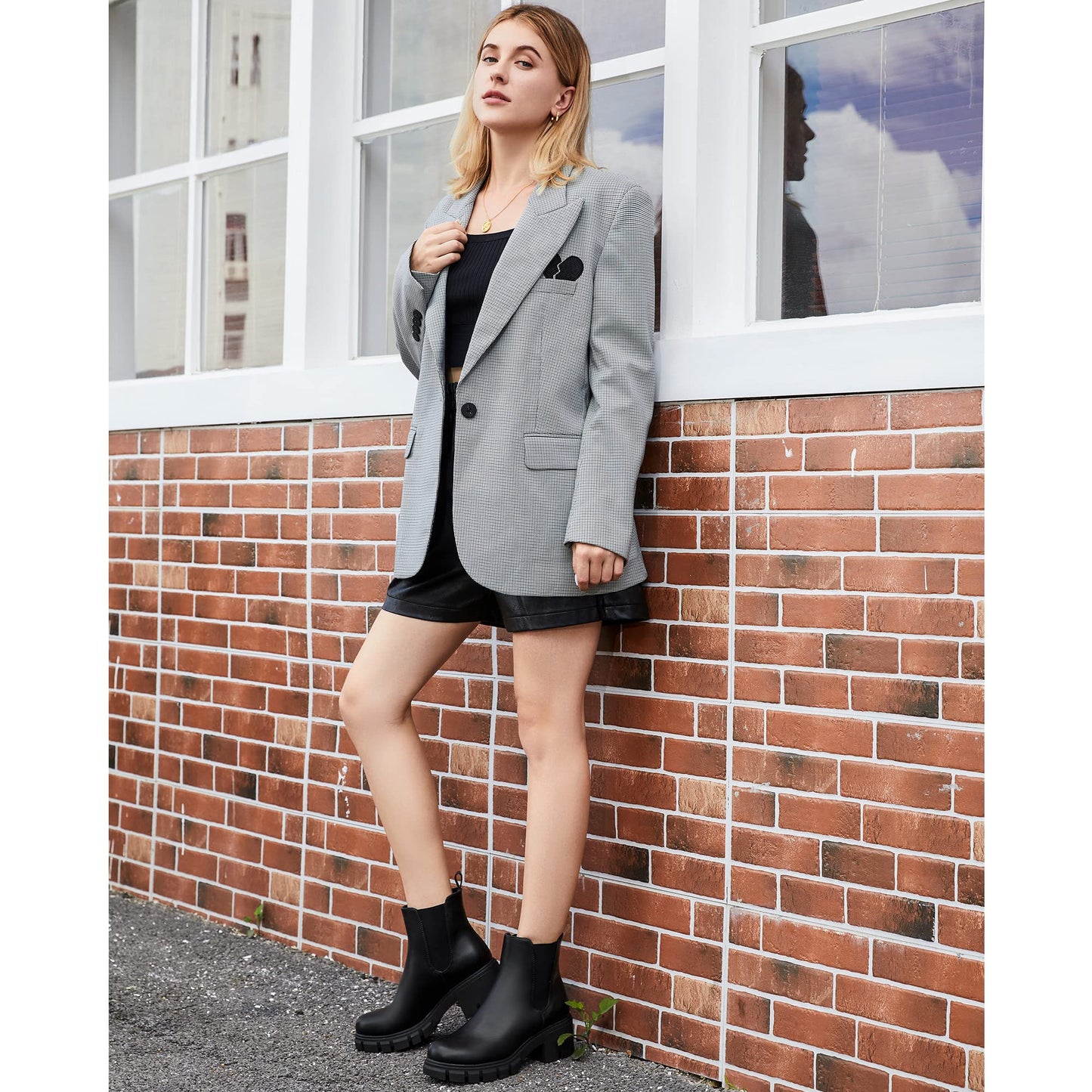 EBXN Women Platform Ankle Boots
