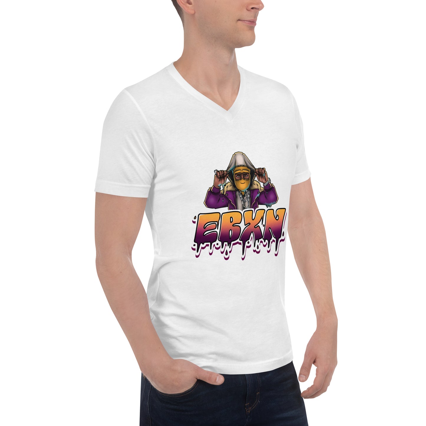 Unisex Short Sleeve V-Neck T-Shirt