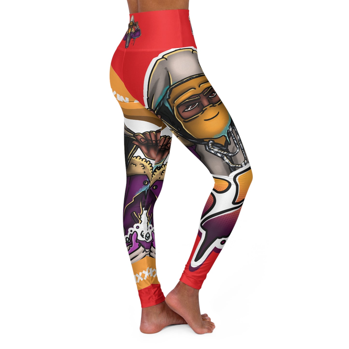 High Waisted Yoga Leggings (AOP)
