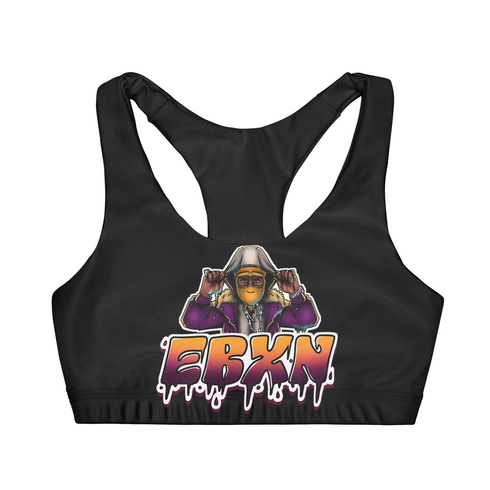 Girls' Double Lined Seamless Sports Bra (AOP)