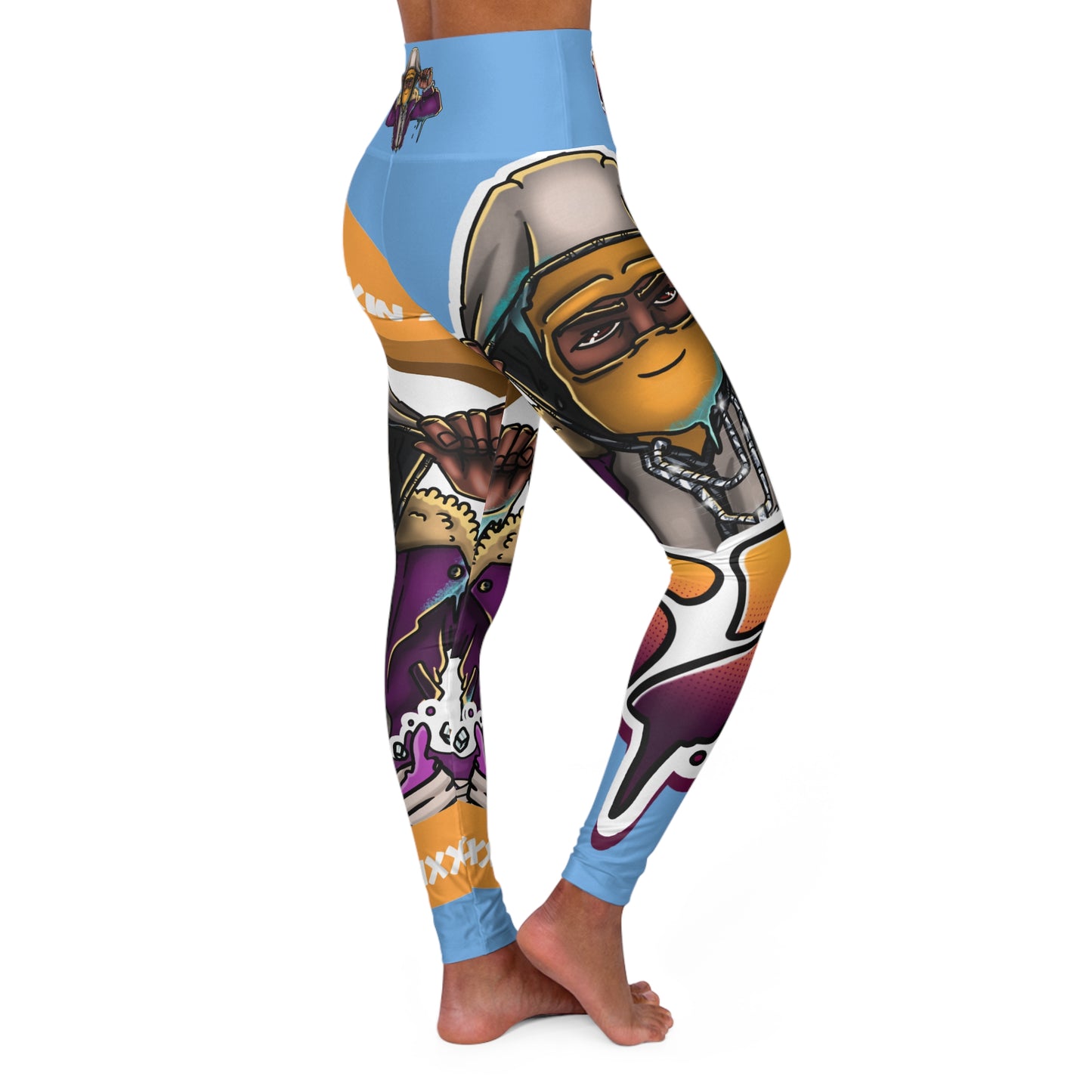 High Waisted Yoga Leggings (AOP)