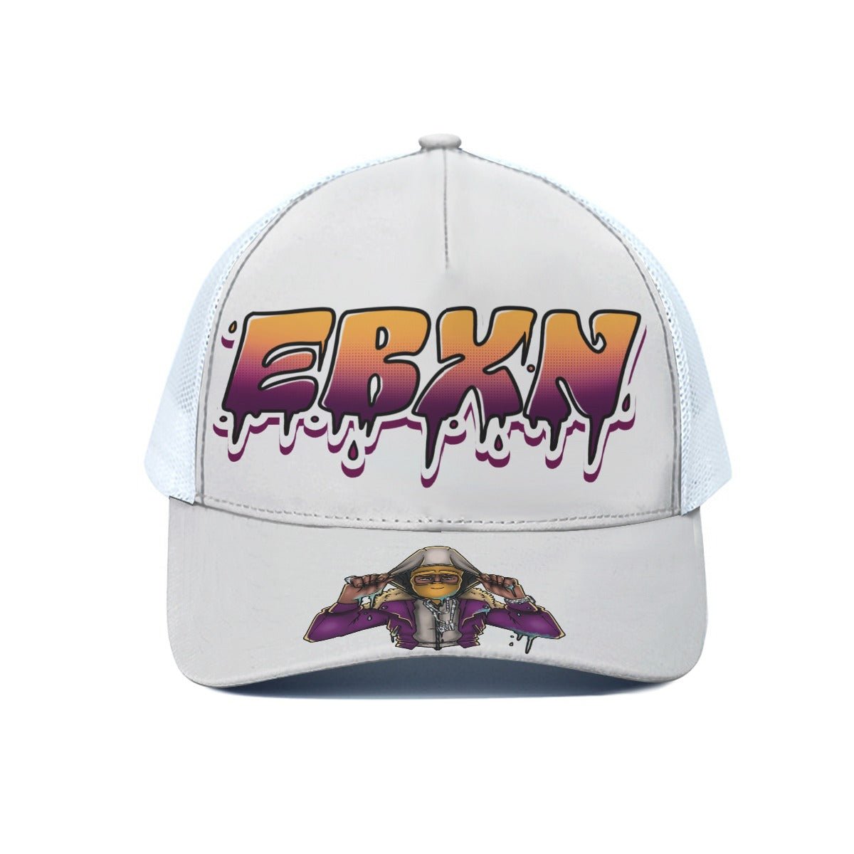Unisex Trucker Hat With White Half-mesh