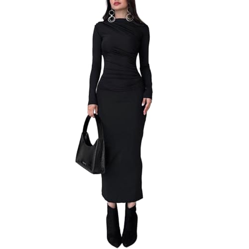 EBXN EMOTTOS Sexy Ruched Dress