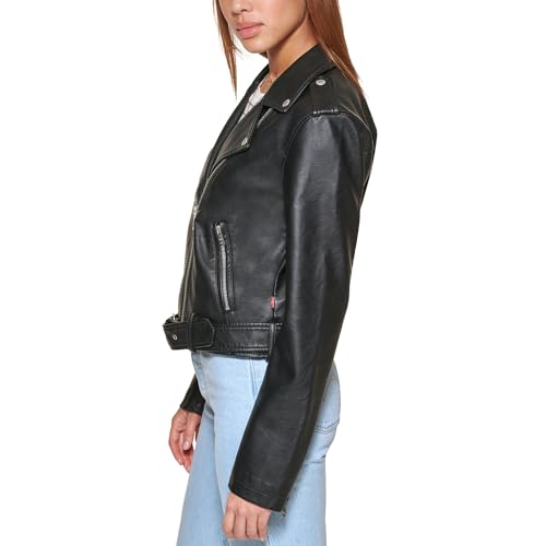 EBXN Women's Belted Faux Leather