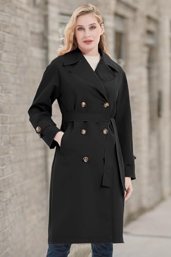 eBexxin - Women Trench Coats Loose Fit
