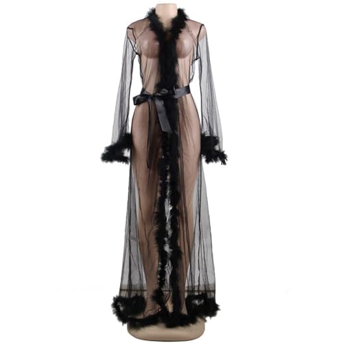 Vestido Kimono Largo Transparente