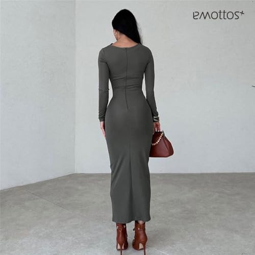 EBXN EMOTTOS Sexy Ruched Dress