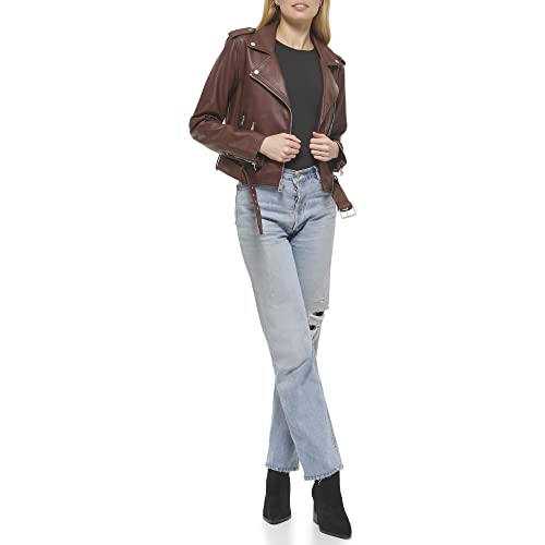 EBXN Women's Belted Faux Leather