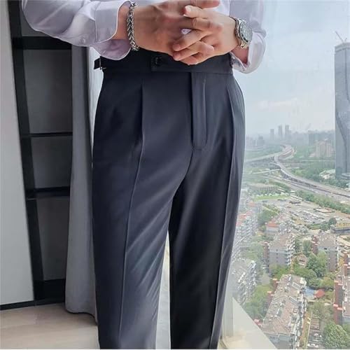 EBXN Pantalones de traje para hombre