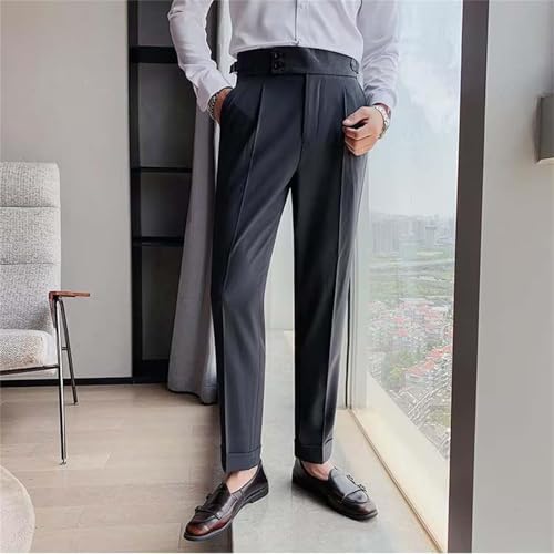 EBXN Pantalones de traje para hombre