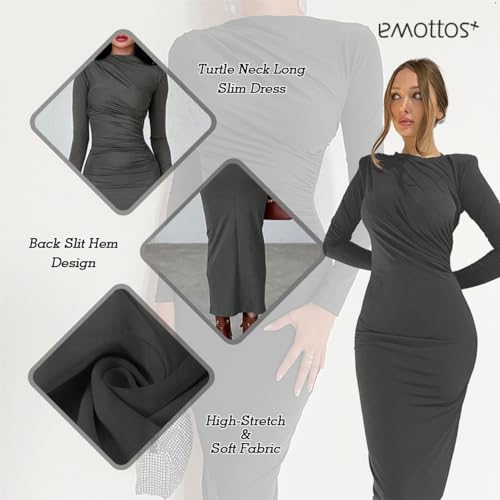 EBXN EMOTTOS Sexy Ruched Dress