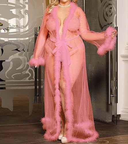 Vestido Kimono Largo Transparente