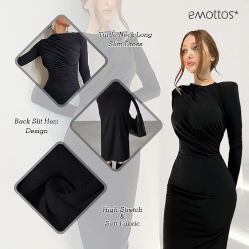 EBXN EMOTTOS Sexy Ruched Dress