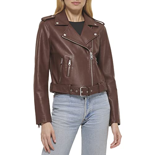 EBXN Women's Belted Faux Leather