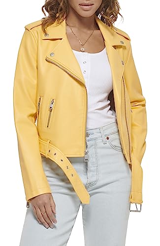 EBXN Women's Belted Faux Leather