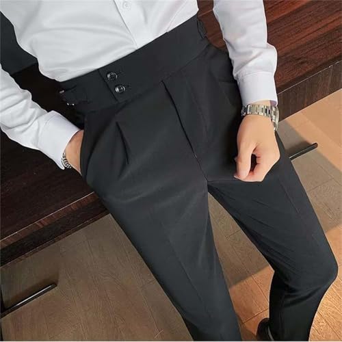 EBXN Pantalones de traje para hombre