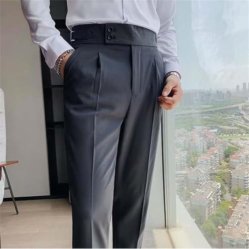 EBXN Pantalones de traje para hombre