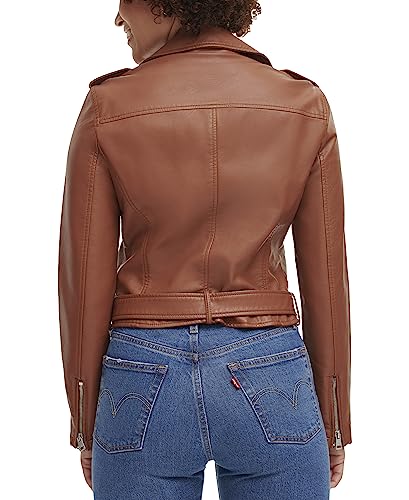 EBXN Women's Belted Faux Leather