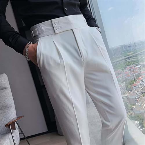 EBXN Pantalones de traje para hombre