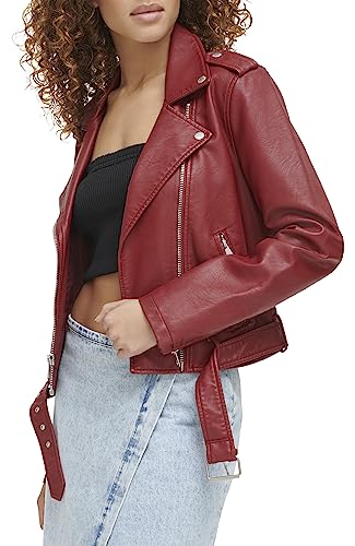 EBXN Women's Belted Faux Leather