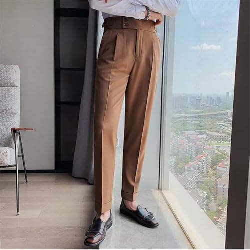 EBXN Pantalones de traje para hombre