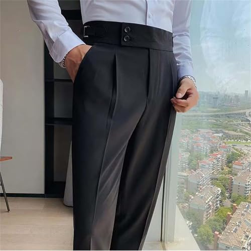 EBXN Pantalones de traje para hombre