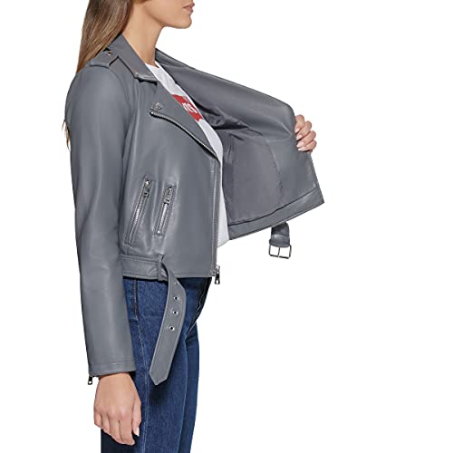 EBXN Women's Belted Faux Leather