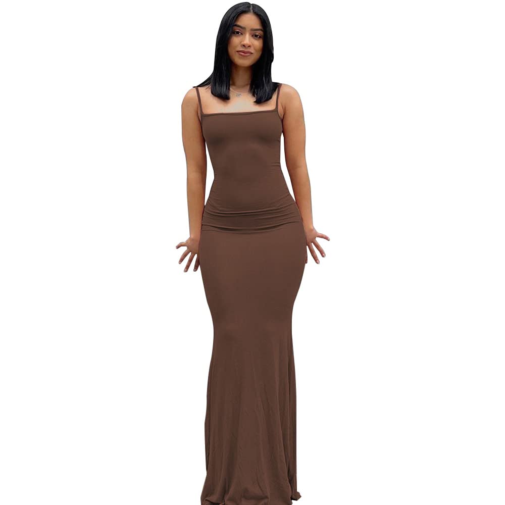 EBXN  Mujer Vestido Largo Casual Tirantes