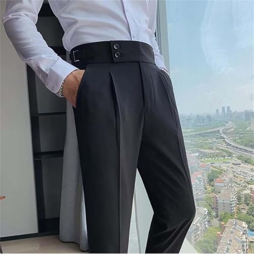 EBXN Pantalones de traje para hombre