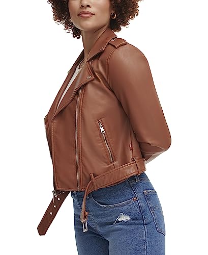 EBXN Women's Belted Faux Leather
