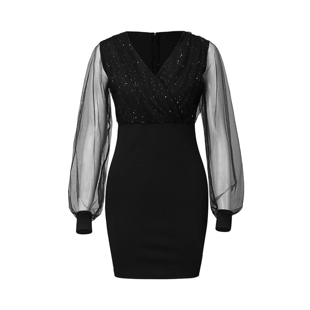Vestidos Corto Manga Larga