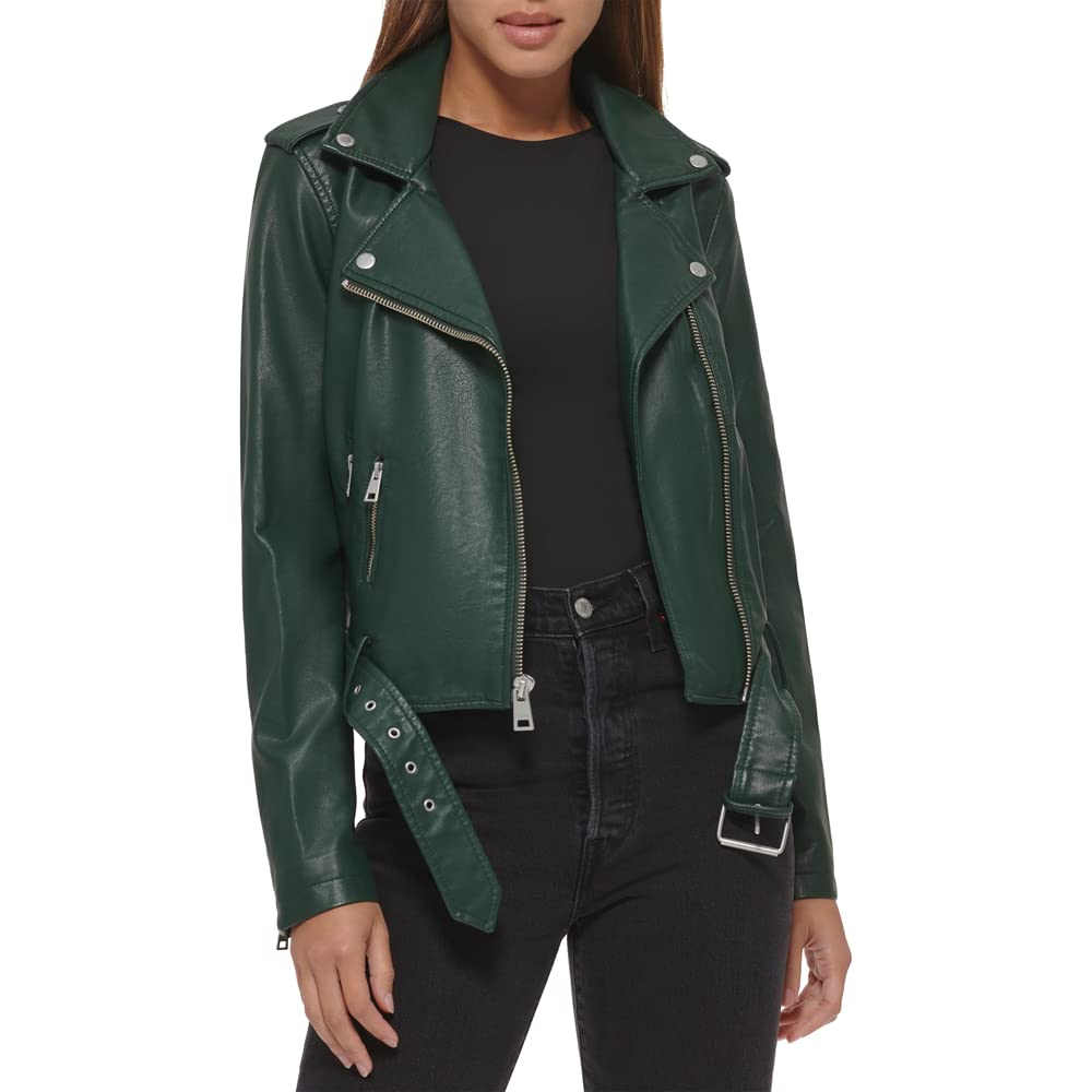 EBXN Women's Belted Faux Leather