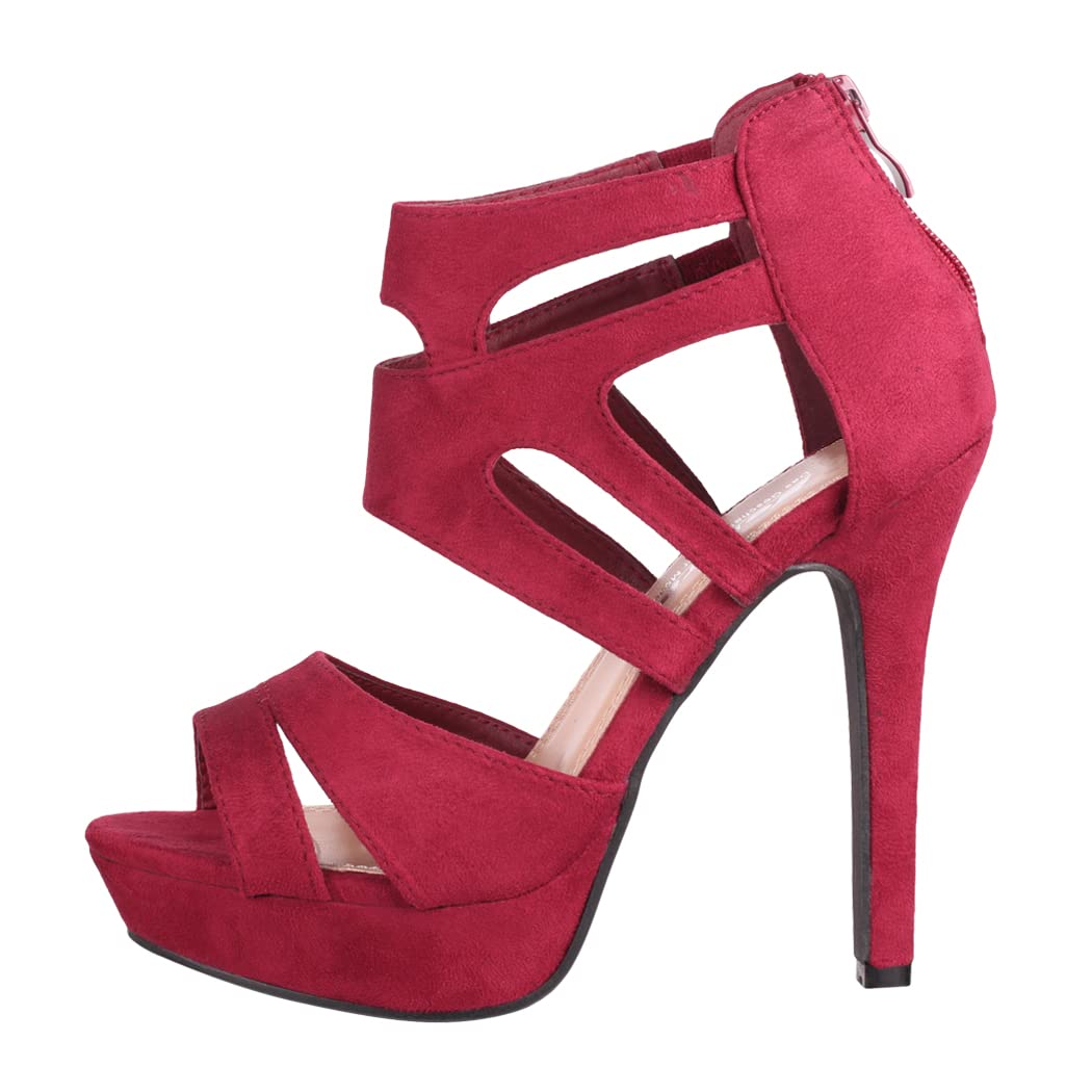EBXN Zapato de Tacón Alto Mujer Abierto Stilettos Chunkyrayan
