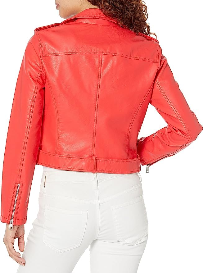 EBXN Women's Belted Faux Leather
