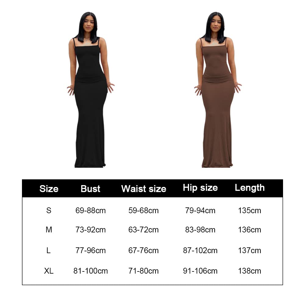 EBXN  Mujer Vestido Largo Casual Tirantes