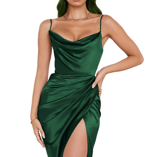 EBXN Mujer Vestidos Sexy Cuello En V Profundo