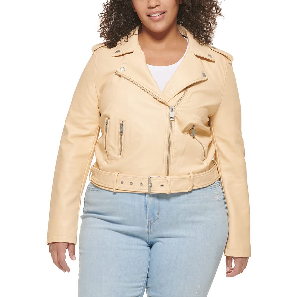 EBXN Women's Belted Faux Leather