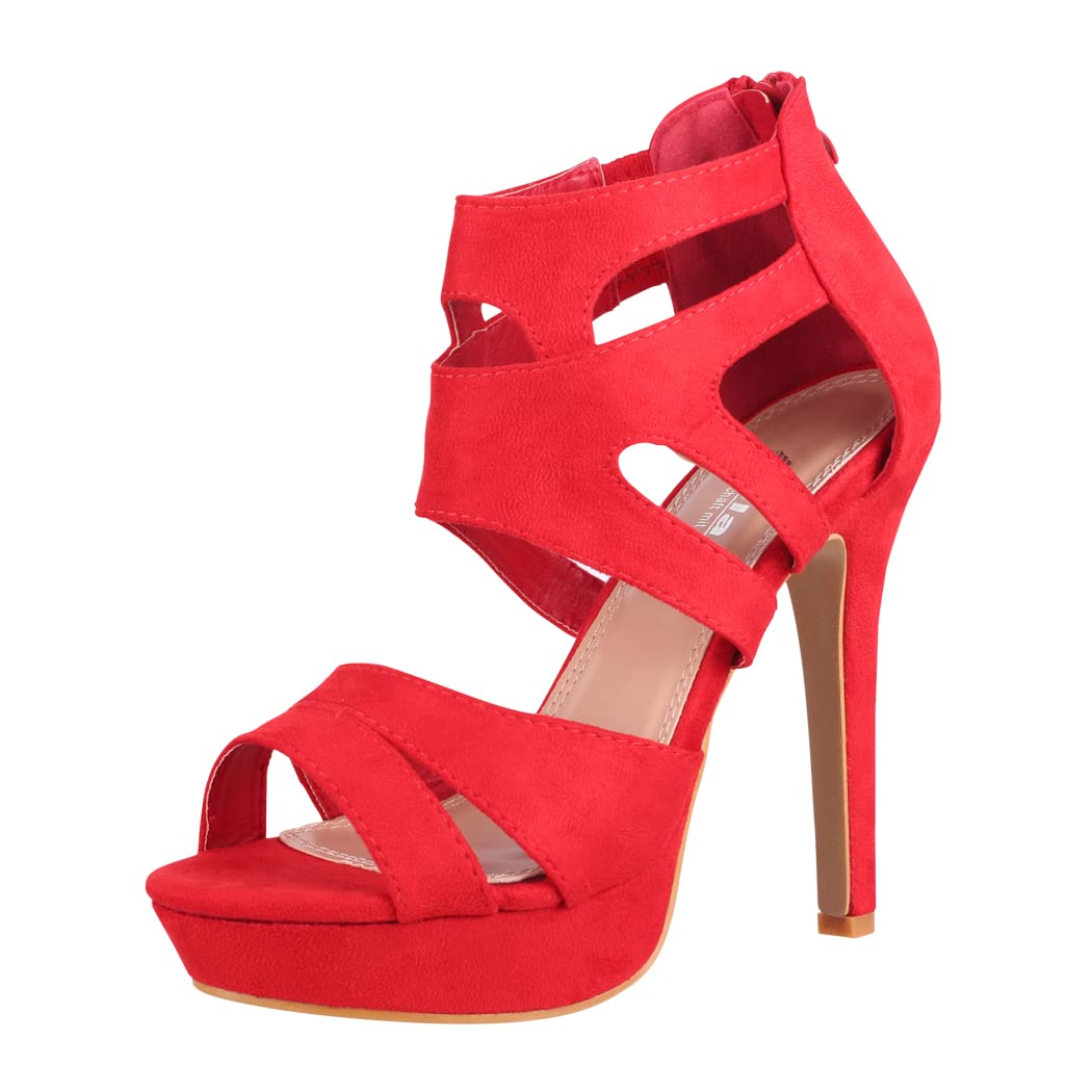 EBXN Zapato de Tacón Alto Mujer Abierto Stilettos Chunkyrayan