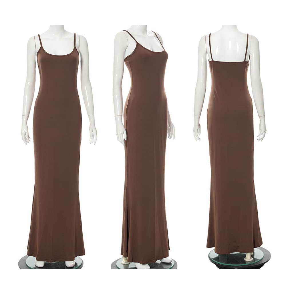 EBXN  Mujer Vestido Largo Casual Tirantes