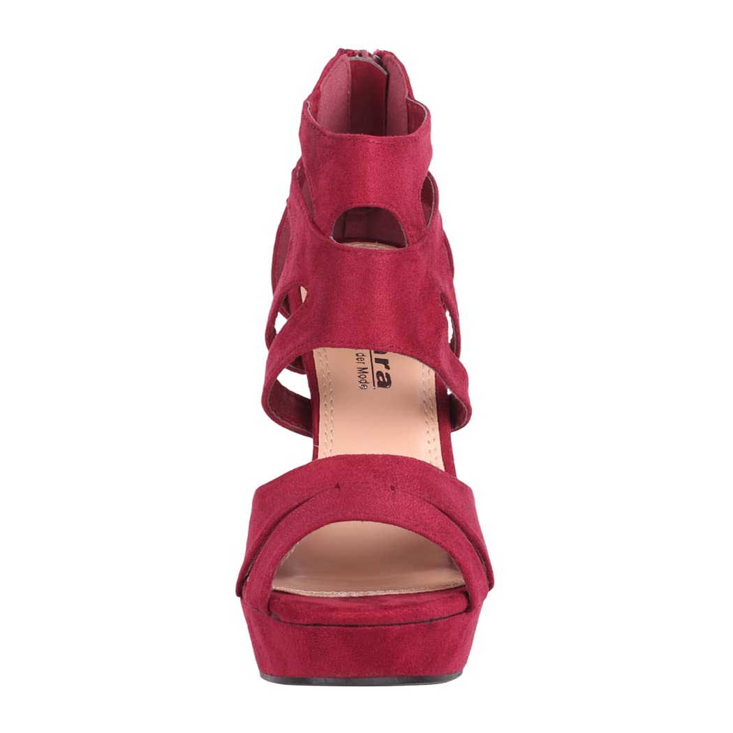 EBXN Zapato de Tacón Alto Mujer Abierto Stilettos Chunkyrayan