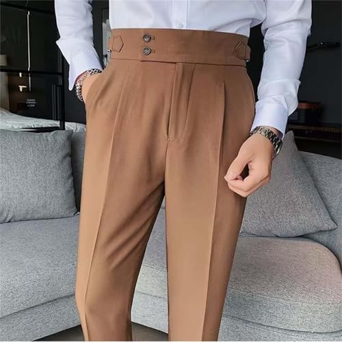 EBXN Pantalones de traje para hombre