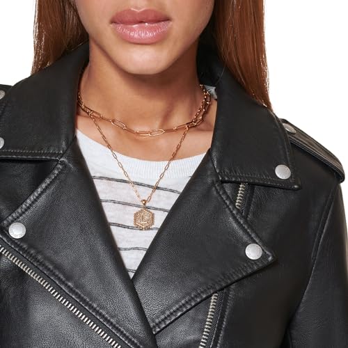 EBXN Women's Belted Faux Leather