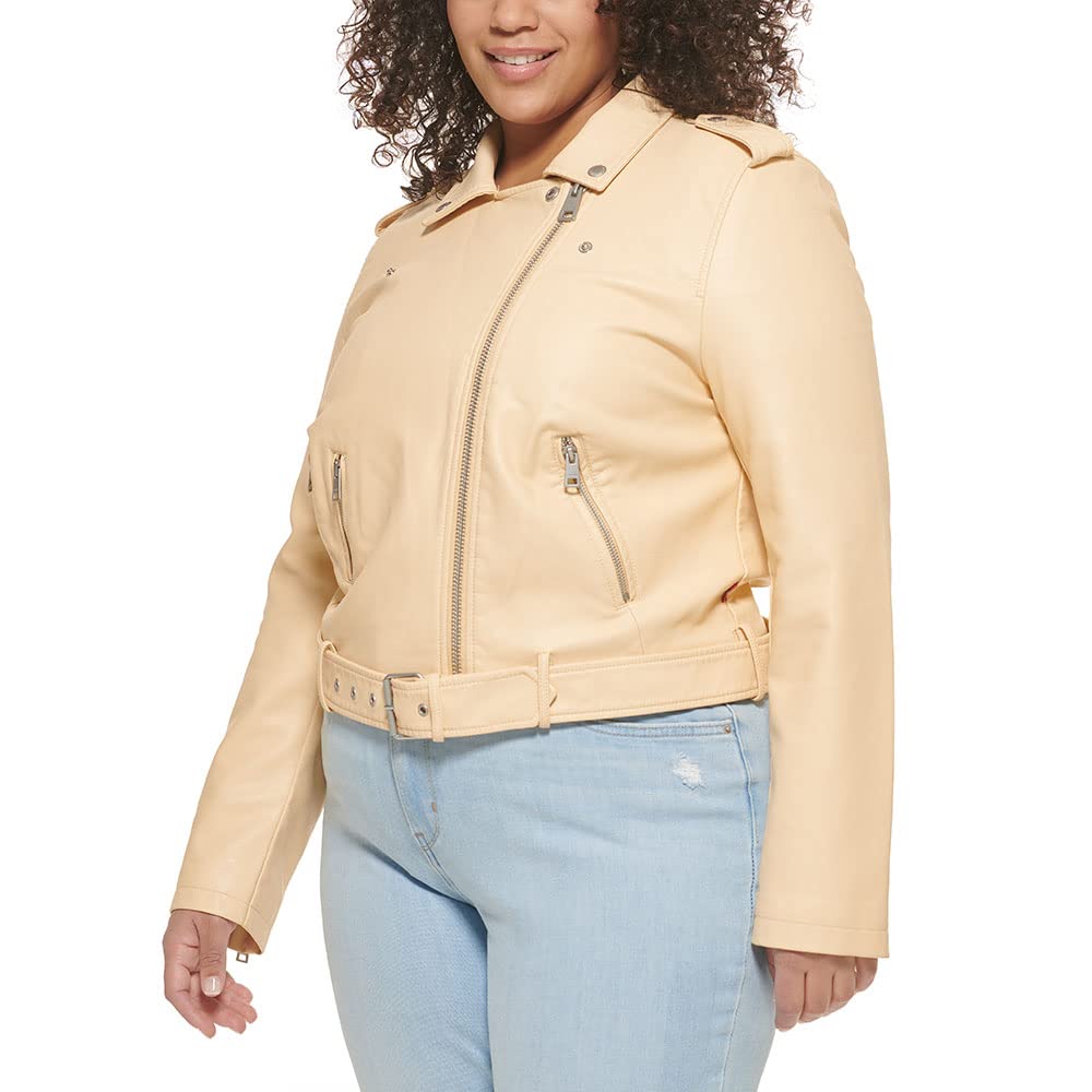 EBXN Women's Belted Faux Leather