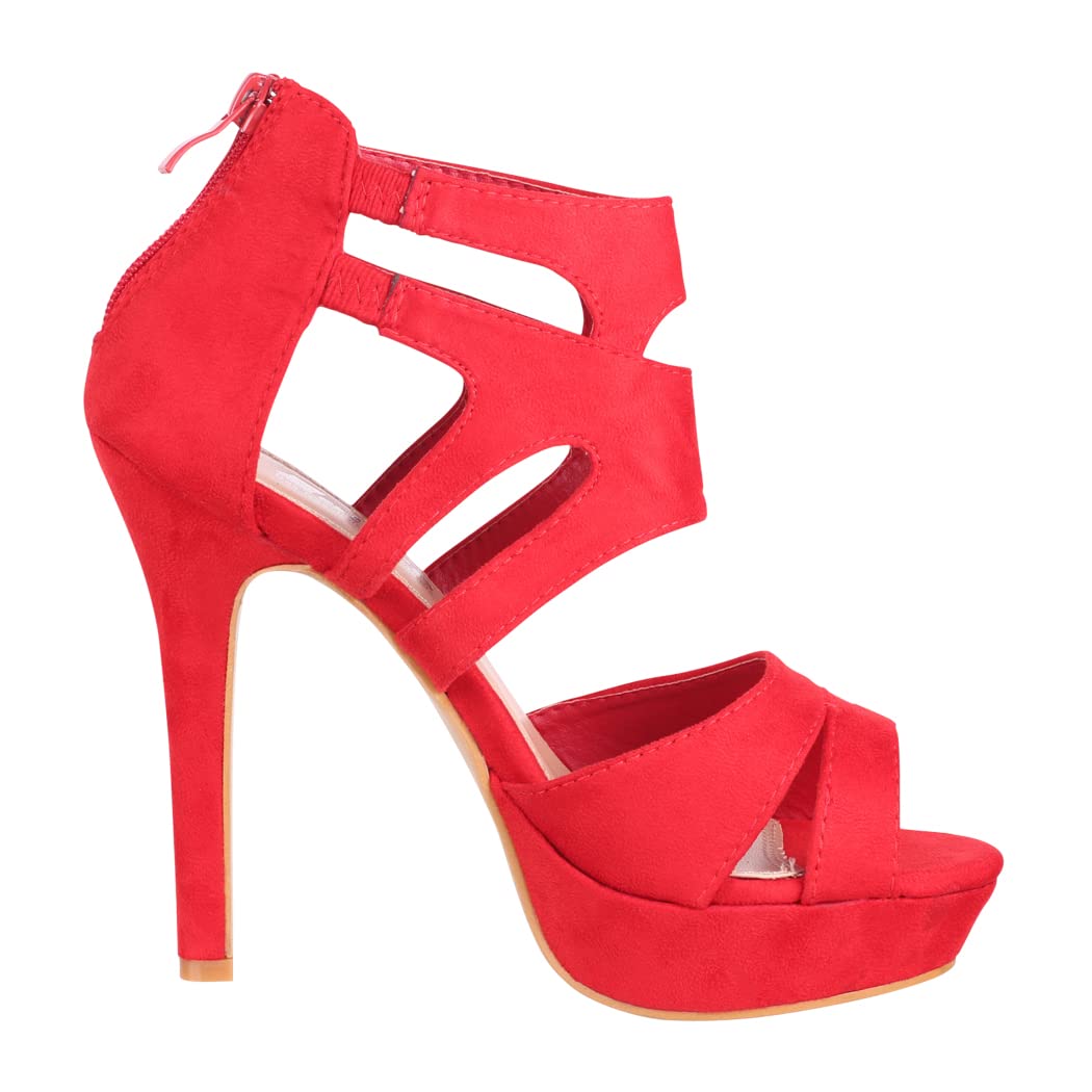 EBXN Zapato de Tacón Alto Mujer Abierto Stilettos Chunkyrayan
