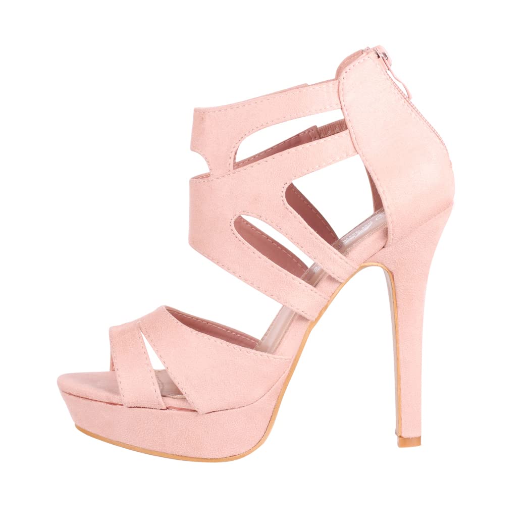 EBXN Zapato de Tacón Alto Mujer Abierto Stilettos Chunkyrayan