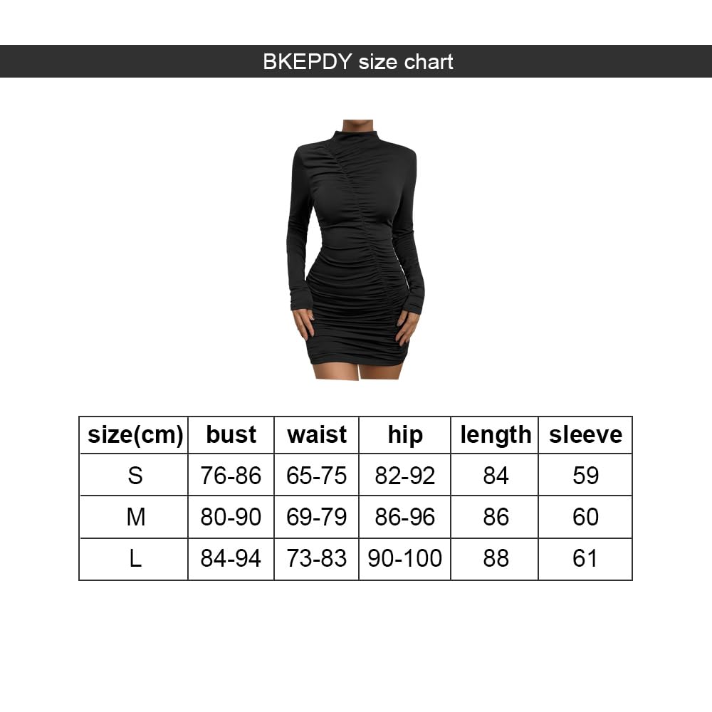 EBXN Vestido de Punto para Mujer Vestido de Manga Larga Sexy