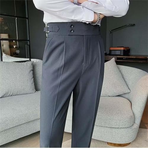 EBXN Pantalones de traje para hombre