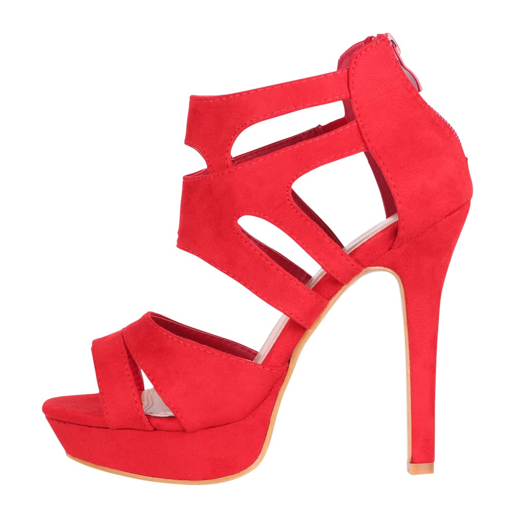 EBXN Zapato de Tacón Alto Mujer Abierto Stilettos Chunkyrayan