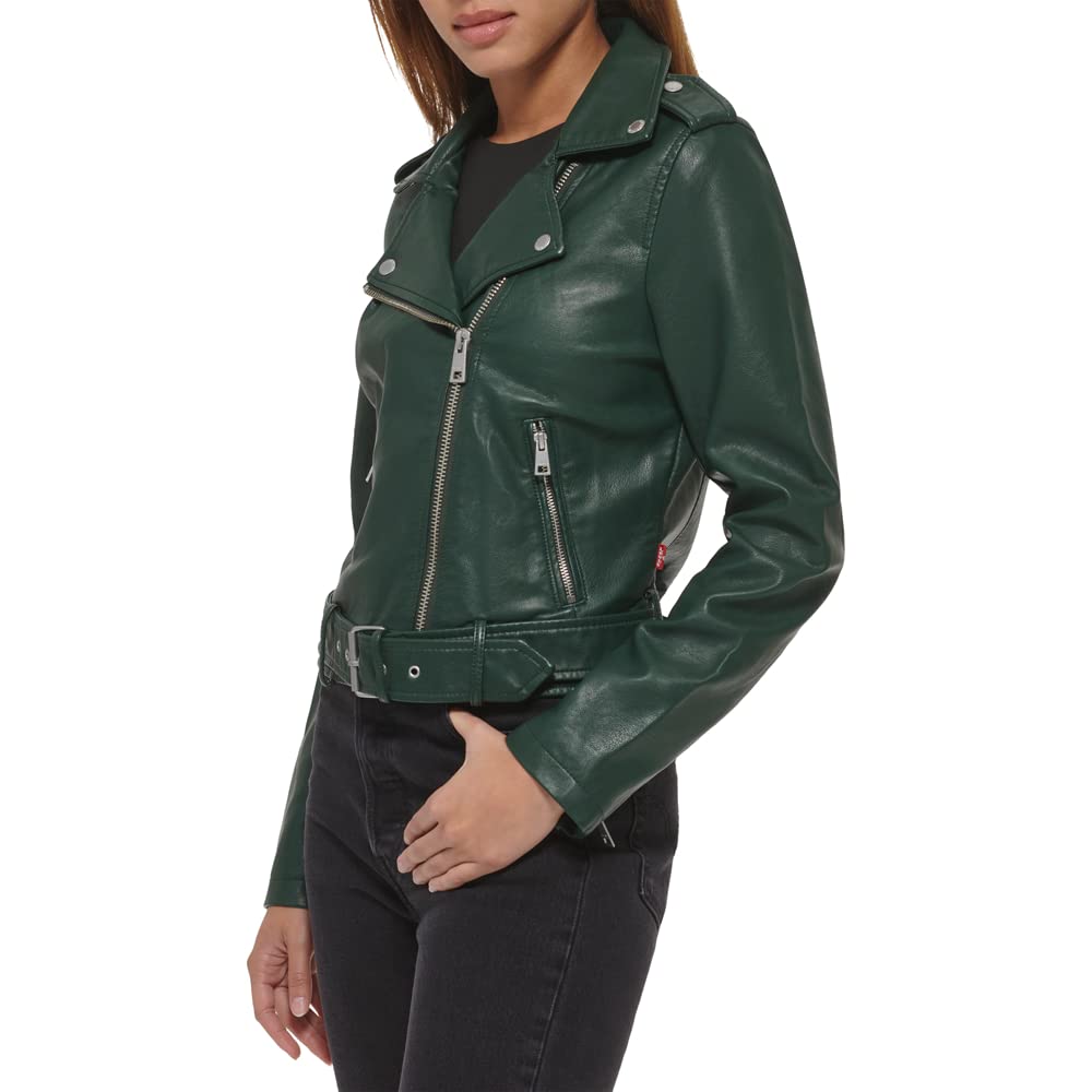EBXN Women's Belted Faux Leather