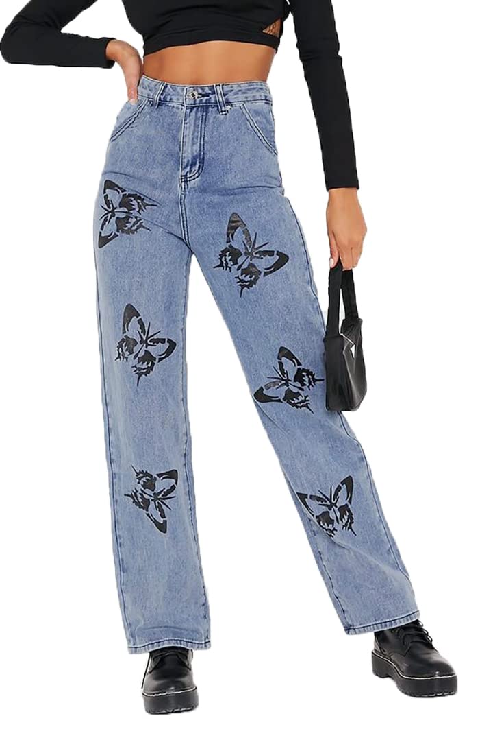 EBXN Tiro Alto Wide Rectos Jeans